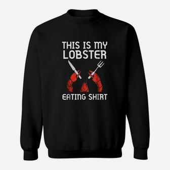 This Is My Lobster Eating Funny Seafood Boil Eat Retro Sweatshirt - Thegiftio UK