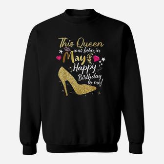 This Queen Was Born In May Sweatshirt - Thegiftio UK