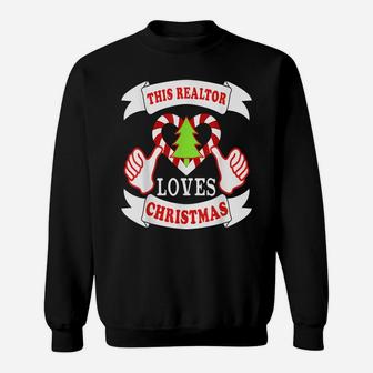 This Realtor Loves Christmas Funny Real Estate Agent Xmas Sweatshirt | Crazezy DE