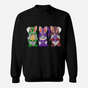 Three Gnome Easter Hippie Egg Hunting Costumer Bunnies Sweatshirt | Crazezy