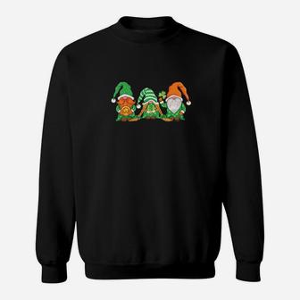 Three Irish Leprechaun Cute Gnomes St Patricks Day Sweatshirt - Monsterry