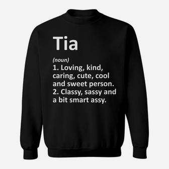 Tia Definition Personalized Name Funny Birthday Gift Idea Sweatshirt | Crazezy