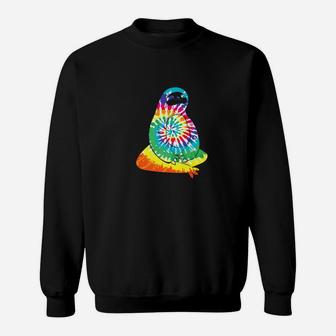 Tie Dye Sloth Tie Dyed Print Meditation Sweatshirt - Thegiftio UK