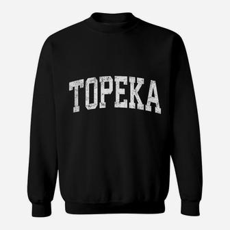 Topeka Kansas Ks Vintage Athletic Sports Design Sweatshirt | Crazezy AU