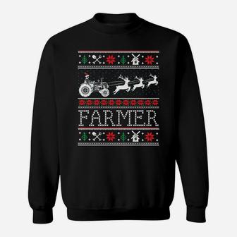 Tractors Farmer Ugly Christmas Sweaters Sweatshirt Sweatshirt | Crazezy DE