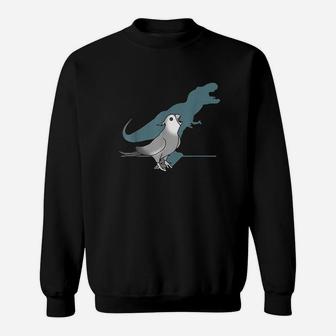 Trex White Faced Cockatiel Funny Grey Cockatiel Dinosaur Sweatshirt | Crazezy CA