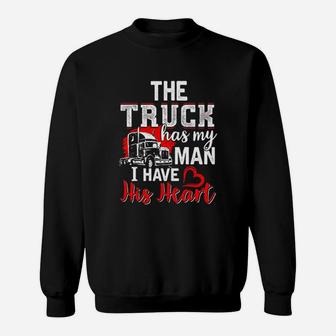 Trucker Wife Truck Driver Funny Girlfriend Gift Sweatshirt | Crazezy UK