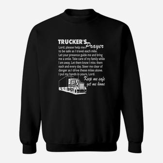 Truckers Prayer Truck Driver Sweatshirt | Crazezy