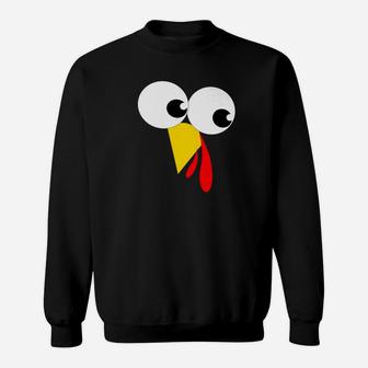 Turkey Face Pilgrim Costume Thanksgiving Sweatshirt - Thegiftio UK