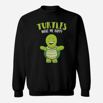 Turtles Make Me Happy Love Turtles Sweatshirt | Crazezy CA