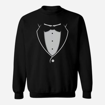 Tuxedo With Black Bow Tie Funny Sweatshirt | Crazezy AU