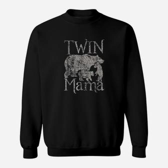 Twin Mama Mom Distressed Mothers Day Sweatshirt | Crazezy CA