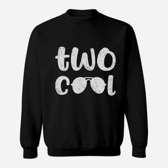 Two Cool 2Nd Birthday Gift 2 Year Old Boy Second Birthday Sweatshirt | Crazezy UK