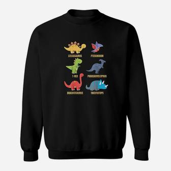 Types Of Dinosaurs Dino Identification Sweatshirt | Crazezy