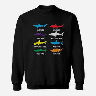 Types Of Sharks Great White Sweatshirt | Crazezy CA