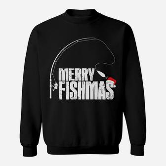 Ugly Merry Christmas Fishmas Funny Fishing Gift Shirt Sweatshirt | Crazezy AU