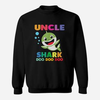 Uncle Shark Doo Doo Mommy Auntie Daddy Baby Sweatshirt | Crazezy