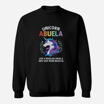 Unicorn Abuela Grandmother Sweatshirt | Crazezy