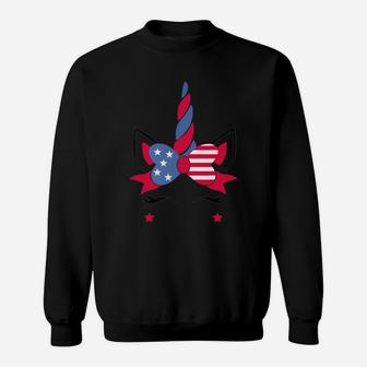 Unicorn American 4th Of July Independence Day Shirt Sweatshirt - Thegiftio UK