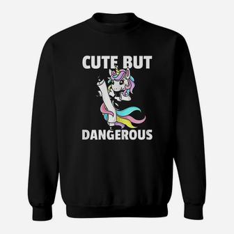 Unicorn Karate Cute But Dangerous Sweatshirt | Crazezy CA