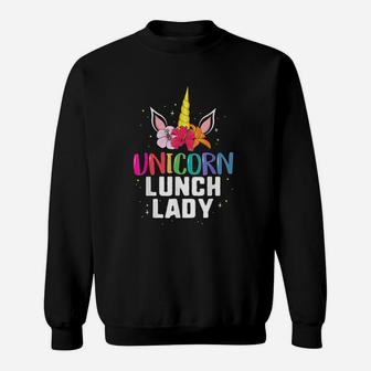 Unicorn Lunch Lady School Cafeteria Sweatshirt | Crazezy DE