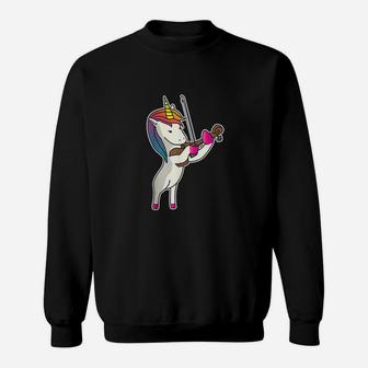Unicorn Playing Violin Funny Magical Violinist Music Gift Sweatshirt - Thegiftio UK
