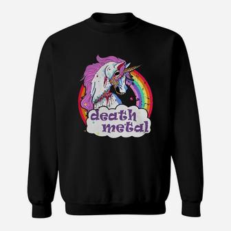 Unicorn Rainbow Death Metal Sweatshirt - Thegiftio UK