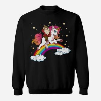 Unicorn Rainbow Gnome Sleeping Dream Star Sweatshirt | Crazezy