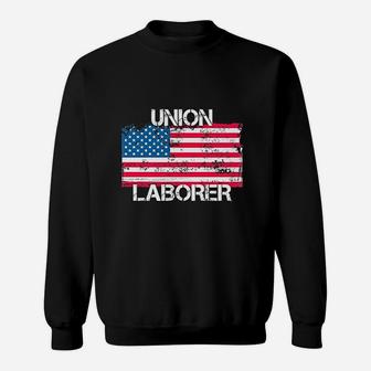 Union Laborer Union Workers Us Flag Sweatshirt - Thegiftio UK