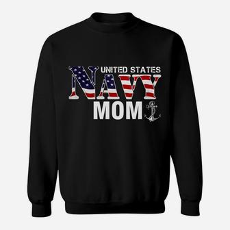 United States Vintage Navy With American Flag For Mom Gift Sweatshirt | Crazezy AU