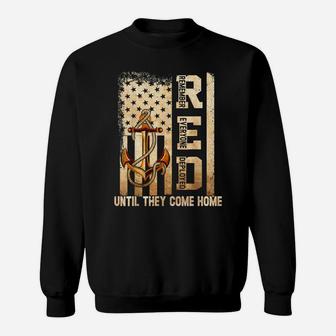 Until They Come Home My Soldier Red Friday Navy Vintage Sweatshirt | Crazezy