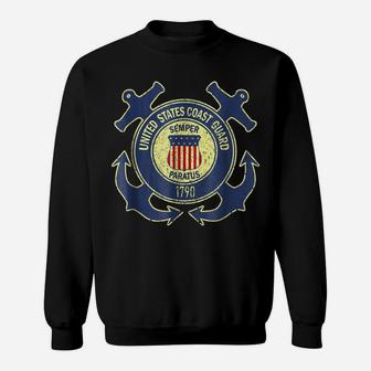 US Coast Guard Veteran Gift Red Friday Patriotic Sweatshirt | Crazezy