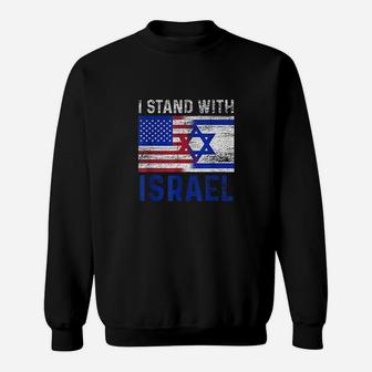 Us Flag I Stand With Israel Sweatshirt - Thegiftio UK