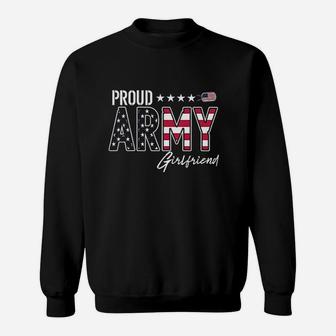 Us Flag Proud Army Girlfriend Sweatshirt | Crazezy AU