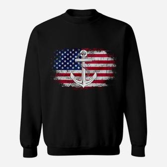 US Navy Proud Girlfriend With American Flag Gift Veteran Sweatshirt | Crazezy