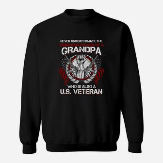 Us-Veteran-Opa Unterschätzen Sie Niemals Sweatshirt - Seseable
