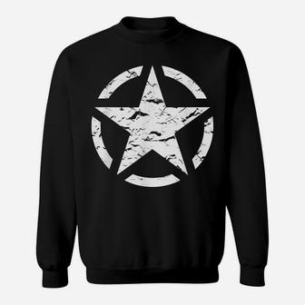 Us Vintage Army Star Sweatshirt | Crazezy