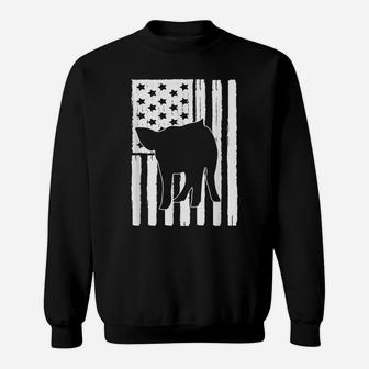 Usa American Flag Pig Theme Idea For Farm Animal Lovers Sweatshirt | Crazezy CA