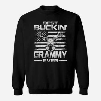 Usa Flag Best Buckin' Grammy Ever Deer Hunting Sweatshirt | Crazezy