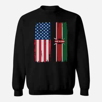 Usa Kenya Flag Hoodie Sweatshirt | Crazezy