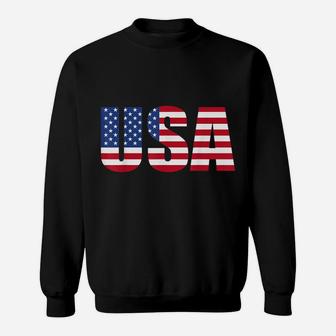 Usa Patriotic American Flag For Men Women Kids Boys Girls Us Sweatshirt | Crazezy