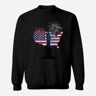 Usa Patriotic American Pride Flag Statue Of Liberty Tshirt Sweatshirt | Crazezy CA