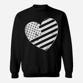 Usa Valentines Day Heart Flag Boys Girls Shirt Sweatshirt - Monsterry