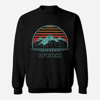 Utah Retro Mountain Hiking 80S Style Sweatshirt | Crazezy