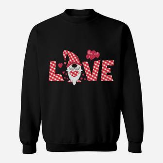 Valentine Gnome Holding Heart Valentines Day Gnome Love Sweatshirt - Monsterry