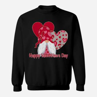 Valentine Gnome Leopard Heart Valentine's Day Gnome Love Sweatshirt - Monsterry