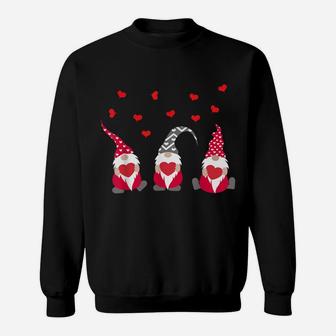 Valentine Gnome With Heart Funny Boys Girls Kids Sweatshirt | Crazezy