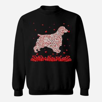 Valentine Hearts In Dog Welsh Springer Spaniel Thirts Sweatshirt - Monsterry UK