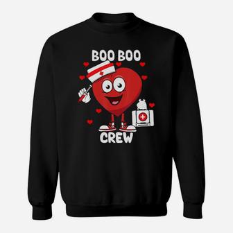 Valentine's Day Boo Boo Crew Nurse Heart Funny For Nurses Sweatshirt - Monsterry AU