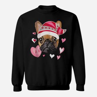Valentine's Day French Bulldog Gnome Hearts Frenchie Sweatshirt - Monsterry AU